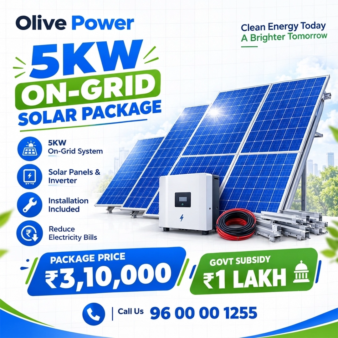 5 KW On-Grid Solar Solution in Chennai